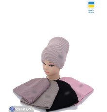 Шапка жіноча на зиму (5 шт. р.сетка 56-60) мікс  "Angell"