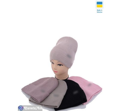 Шапка жіноча на зиму (5 шт. р.сетка 56-60) мікс  "Angell"