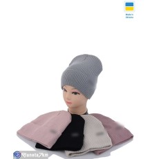 Шапка жіноча на зиму (5 шт. р.сетка 56-60) мікс  "Angell"