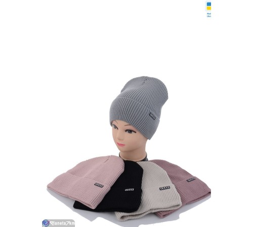 Шапка жіноча на зиму (5 шт. р.сетка 56-60) мікс  "Angell"