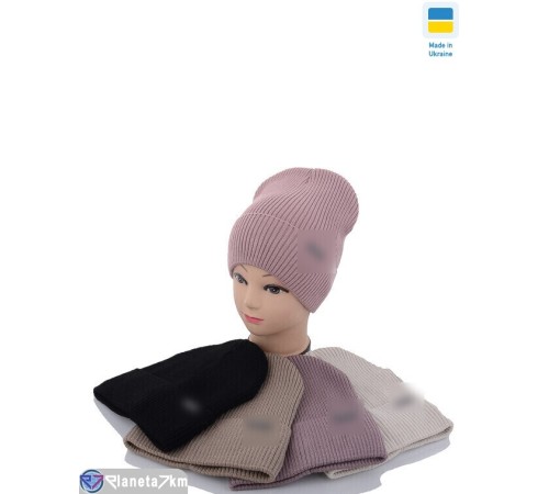 Шапка жіноча на зиму (5 шт. р.сетка 56-60) мікс  "Angell"