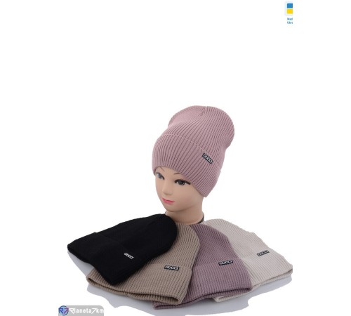 Шапка жіноча на зиму (5 шт. р.сетка 56-60) мікс  "Angell"