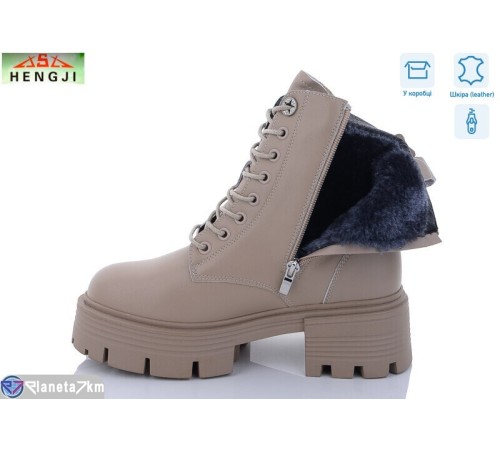 Черевики жіночі на зиму (6 пар р.36-41) бежевий  "HENGJI-ELENA"