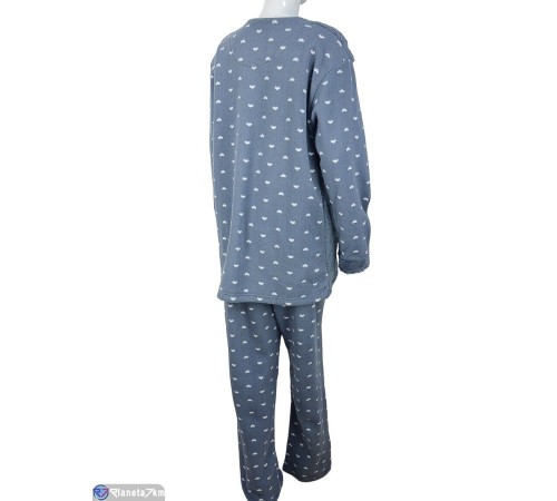 Піжама жіноча на весну/осінь (4 шт. р.сетка XL-4XL) сірий "Nicoli" Піжама жіноча на весну/осінь (4 шт. р.сетка XL-4XL) сірий "Nicoli"