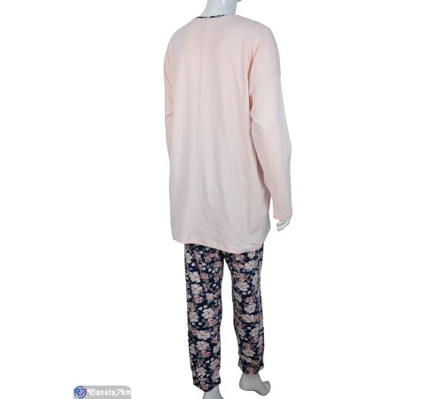 Піжама жіноча на весну/осінь (4 шт. р.сетка 2XL-5XL) рожевий "Nicoli" Піжама жіноча на весну/осінь (4 шт. р.сетка 2XL-5XL) рожевий "Nicoli"