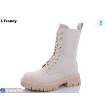 Черевики жіночі на зиму (6 пар р.36-41) бежевий  "Trendy"