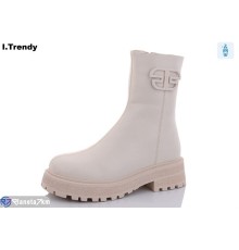 Черевики жіночі на зиму (6 пар р.36-41) бежевий  "Trendy"