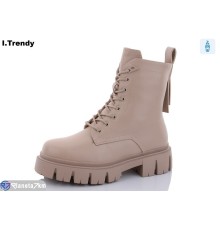 Черевики жіночі на зиму (6 пар р.36-41) бежевий  "Trendy"