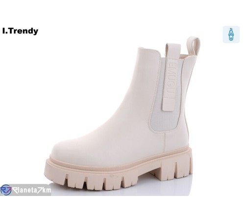 Черевики жіночі на зиму (6 пар р.36-41) бежевий  "Trendy"