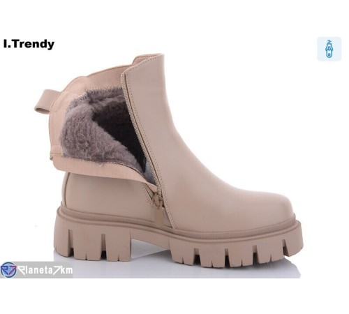 Черевики жіночі на зиму (6 пар р.36-41) бежевий  "Trendy"