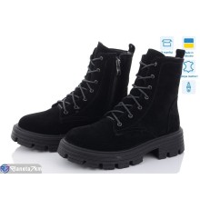 Черевики жіночі на зиму (6 пар р.37-40) чорний  "Linda"
