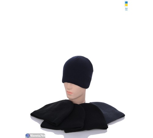 Шапка чоловіча на зиму (5 шт. р.сетка 56-60) мікс  "Angell"