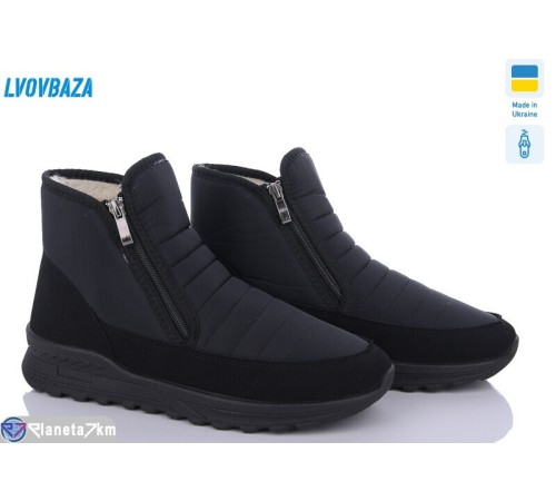 Черевики чоловічі на зиму (6 пар р.41-45) чорний  "LEOBAZA"