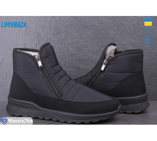 Черевики чоловічі на зиму (6 пар р.41-45) чорний  "LEOBAZA"