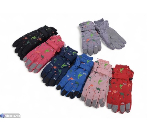 Рукавички дитячі на зиму (12 шт. р.сетка 6-12) мікс  "RUBIBAS"