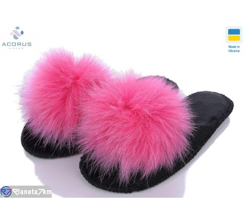 Тапки жіночі на весну/осінь (6 пар р.36-41) чорний  "Acorus"