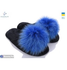 Тапки жіночі на весну/осінь (6 пар р.36-41) чорний  "Acorus"