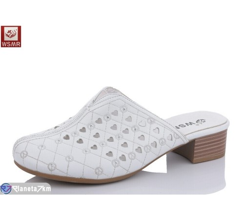 Шлепки жіночі на літо (8 пар р.36-41) білий  "WSMR"