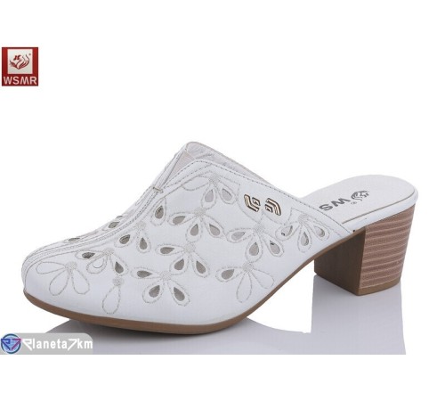 Шлепки жіночі на літо (8 пар р.36-41) білий  "WSMR"