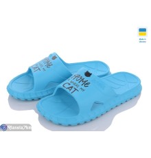 Шлепки жіночі на літо (6 пар р.36-41) блакитний  "Ladmir"