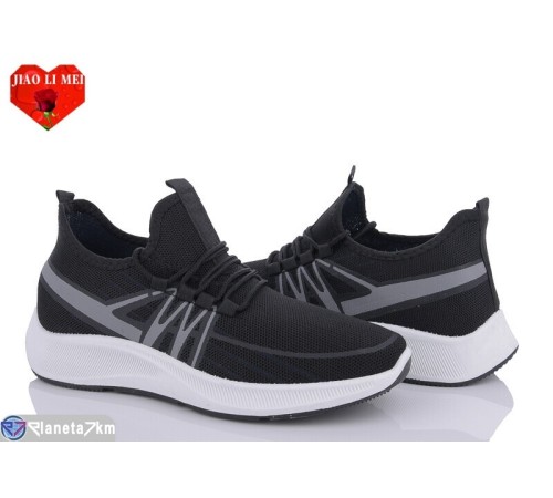 Кросівки чоловічі на весну/осінь (8 пар р.40-45) чорний  "Jiao Li Mei"