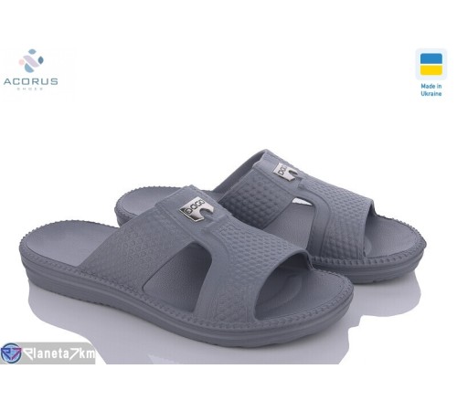 Шлепки чоловічі на літо (8 пар р.40-46) сірий  "Acorus"