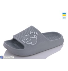 Шлепки жіночі на літо (8 пар р.36-41) сірий  "Korka"