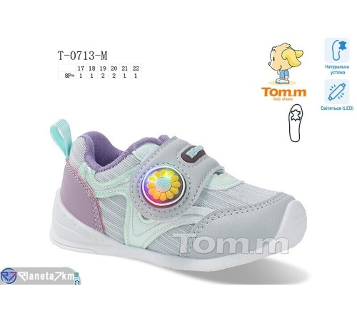 Дитячі кросівки на весну/осінь (8 пар р.17-22) сірий "TOMMY" Дитячі кросівки на весну/осінь (8 пар р.17-22) сірий "TOMMY"
