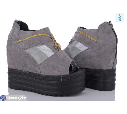 Босоніжки жіночі на літо (8 пар р.36-40) сірий "YAMMI SHOES" Босоніжки жіночі на літо (8 пар р.36-40) сірий "YAMMI SHOES"