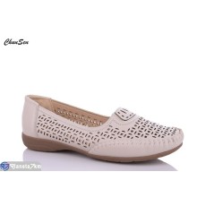 Мокасіни жіночі на літо (8 пар р.36-41) бежевий  "Chunsen"