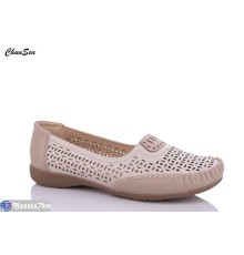 Мокасіни жіночі на літо (8 пар р.36-41) бежевий  "Chunsen"