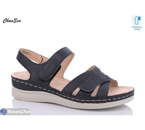 Босоніжки жіночі на літо (8 пар р.37-42) чорний  "Chunsen"