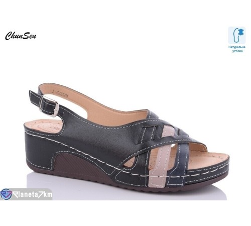 Босоніжки жіночі на літо (8 пар р.37-42) чорний  "Chunsen"