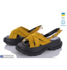 Босоніжки жіночі на весну/осінь (6 пар р.36-40) жовтий  "GARRA"