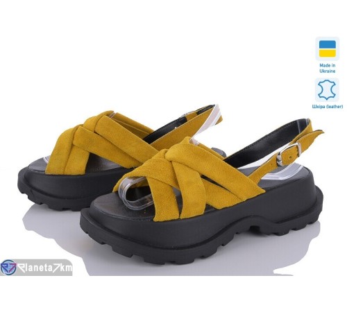 Босоніжки жіночі на весну/осінь (6 пар р.36-40) жовтий  "GARRA"