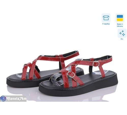 Босоніжки жіночі на літо (6 пар р.36-40) червоний  "GARRA"