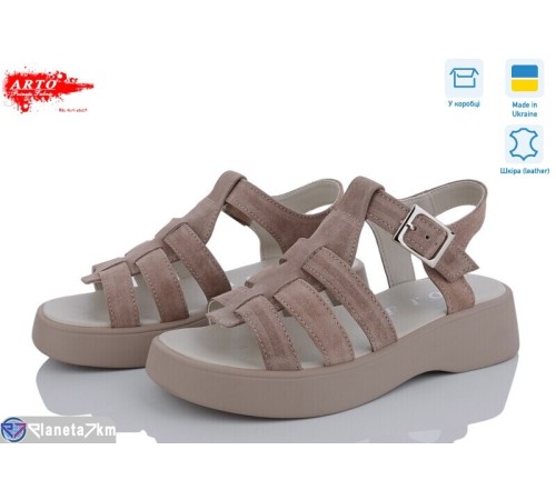 Босоніжки жіночі на літо (8 пар р.36-41) коричневий  "ARTO"
