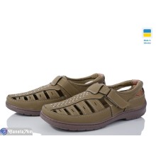 Туфлі чоловічі на літо (8 пар р.40-45) хакі  "LEOBAZA"