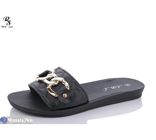 Шлепки жіночі на літо (8 пар р.36-41) чорний  "Red Sun"