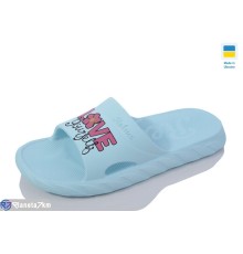 Шлепки жіночі на літо (8 пар р.36-41) блакитний  "LUCKY"