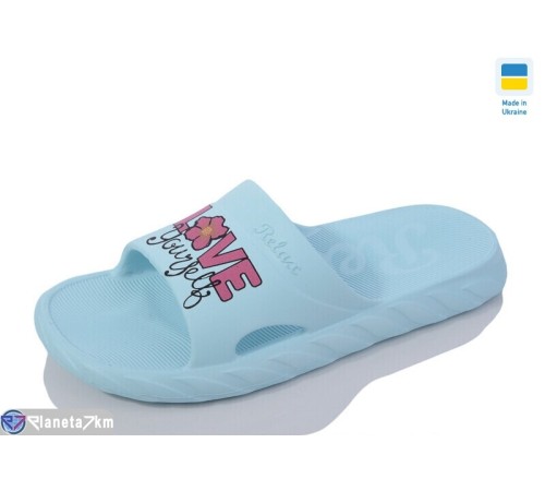 Шлепки жіночі на літо (8 пар р.36-41) блакитний  "LUCKY"