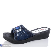 Шлепки жіночі на літо (6 пар р.37-41) синій  "SALIVAN"