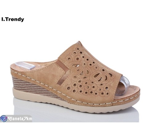 Шлепки жіночі на літо (8 пар р.37-42) коричневий  "Trendy"