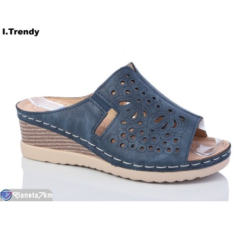 Шлепки жіночі на літо (8 пар р.37-42) синій  "Trendy"