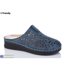 Шлепки жіночі на літо (8 пар р.37-42) синій  "Trendy"