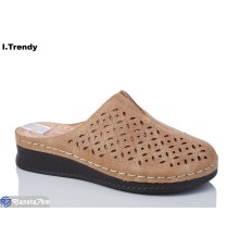 Шлепки жіночі на літо (8 пар р.37-42) коричневий  "Trendy"