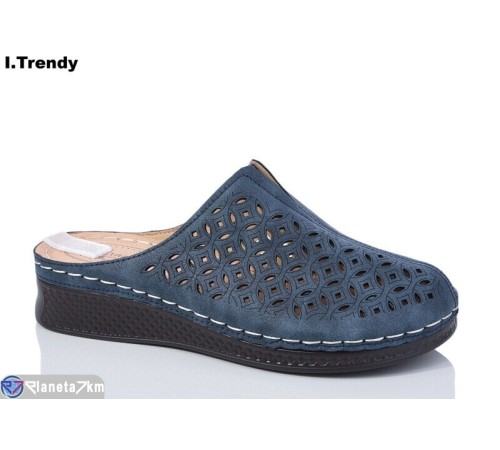 Шлепки жіночі на літо (8 пар р.37-42) синій  "Trendy"