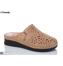 Шлепки жіночі на літо (8 пар р.37-42) коричневий  "Trendy"