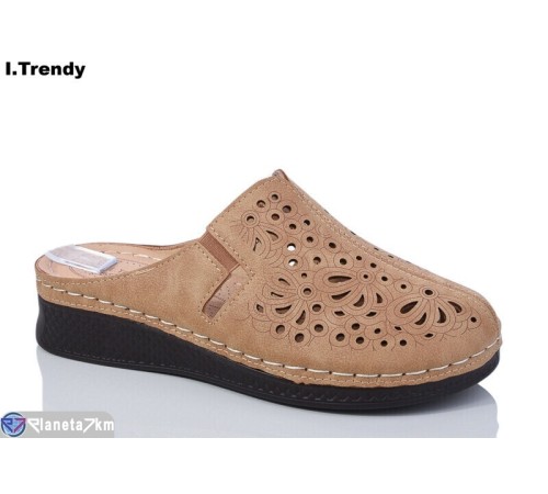 Шлепки жіночі на літо (8 пар р.37-42) коричневий  "Trendy"