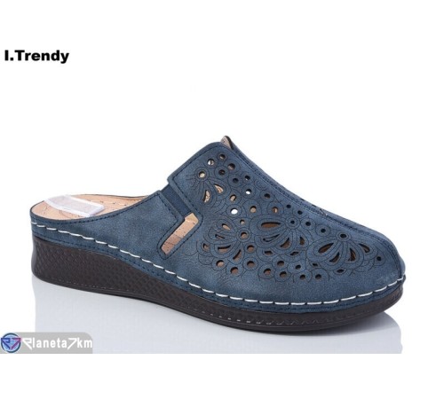 Шлепки жіночі на літо (8 пар р.37-42) синій  "Trendy"